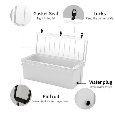 جعبه خنک کننده چرخش 240QT سفارشی برای ماهیگیری، فضای باز و ذخیره سازی سرد