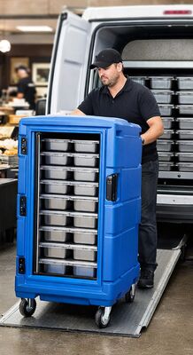 کابینت حمل غذای عایق‌بندی شده 900 لیتری روتومولدینگ برای لجستیک زنجیره سرد