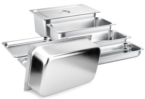 650x530mm تابه سرویس غذا از فولاد ضد زنگ لوازم رستوران هتل