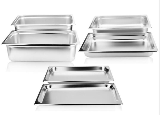 650x530mm تابه سرویس غذا از فولاد ضد زنگ لوازم رستوران هتل