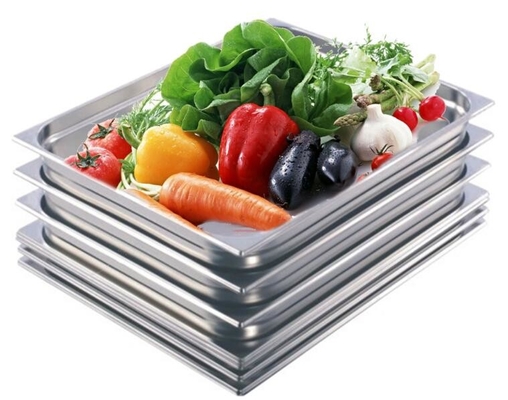 650x530mm تابه سرویس غذا از فولاد ضد زنگ لوازم رستوران هتل