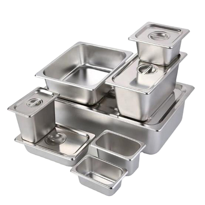 650x530mm تابه سرویس غذا از فولاد ضد زنگ لوازم رستوران هتل